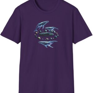 Women's Orca Whale Ocean Circle Graphic T-Shirt