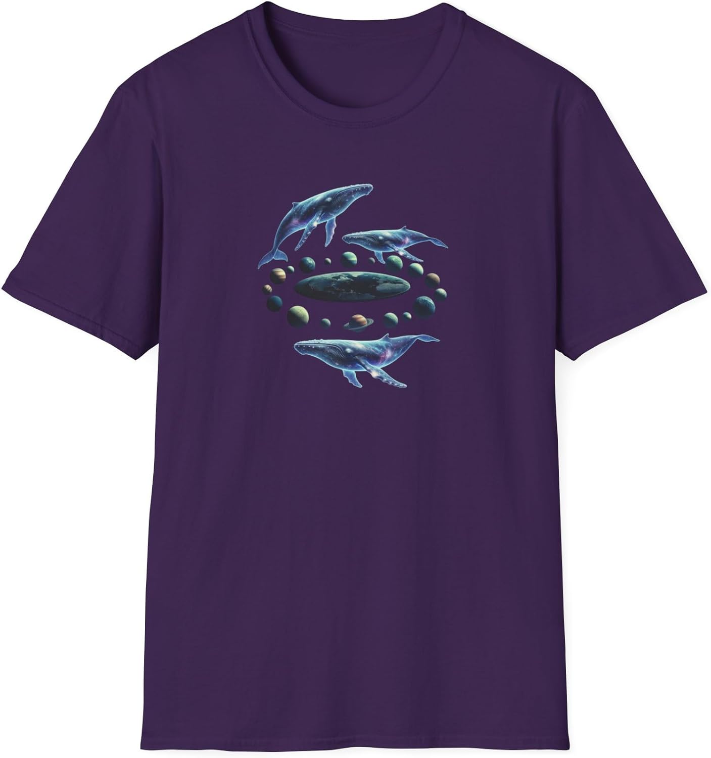 Women's Orca Whale Ocean Circle Graphic T-Shirt