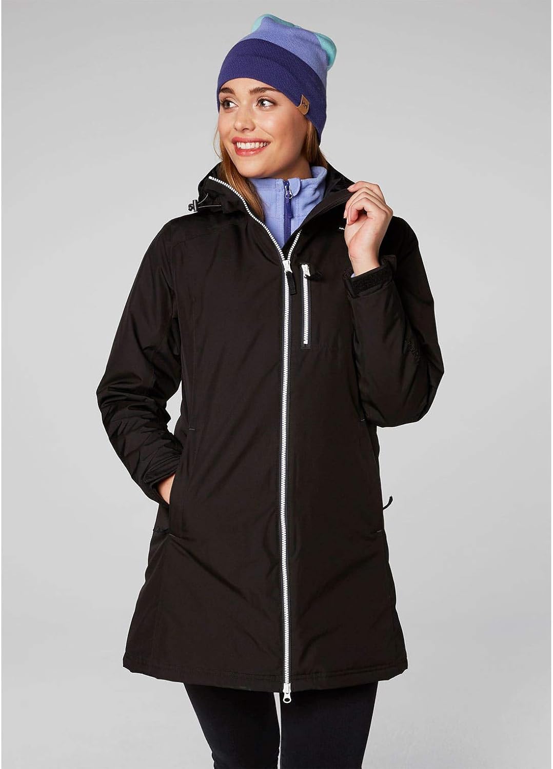 Women's Long Insulated Hooded Outdoor Raincoat Jacket - Image 4