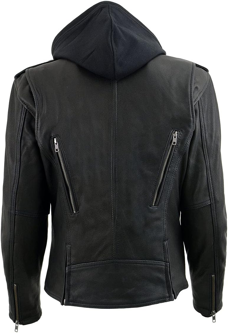 Women's Black Goatskin Leather Vented Motorcycle Jacket - Image 4
