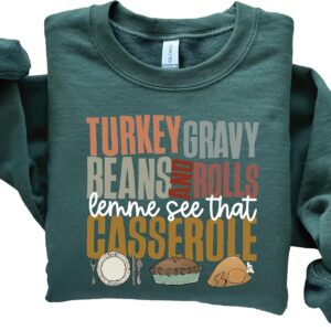 Women's Thanksgiving Casserole Funny Holiday Graphic Sweater