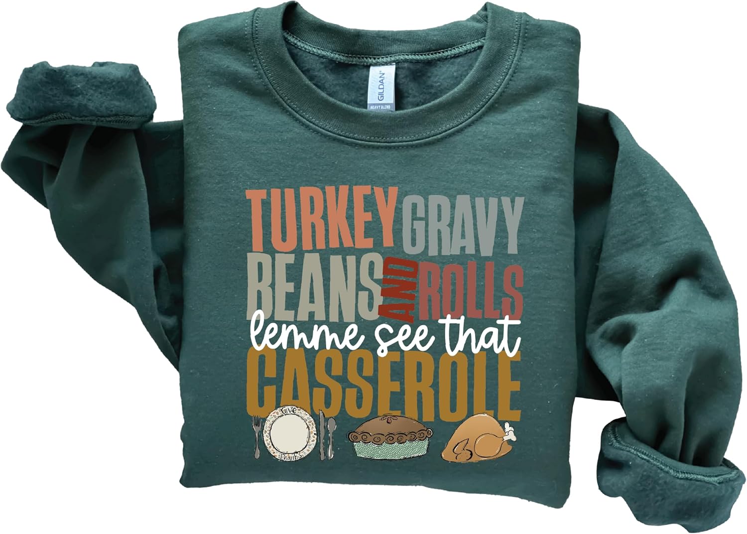 Women's Thanksgiving Casserole Funny Holiday Graphic Sweater