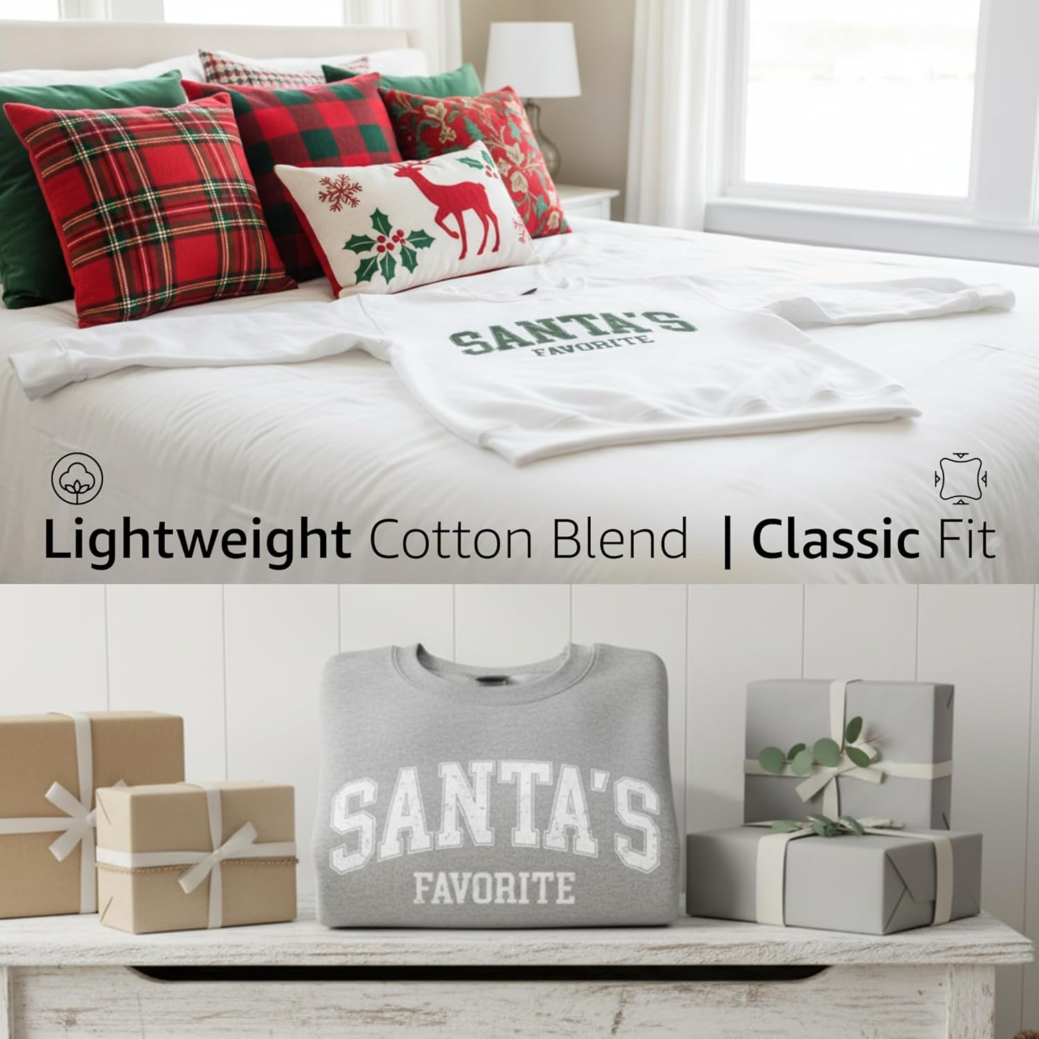 Women's Santa's Favorite Christmas Holiday Graphic Sweater - Image 3