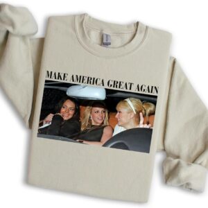 Women's Retro Classic Car Graphic Crewneck Sweater
