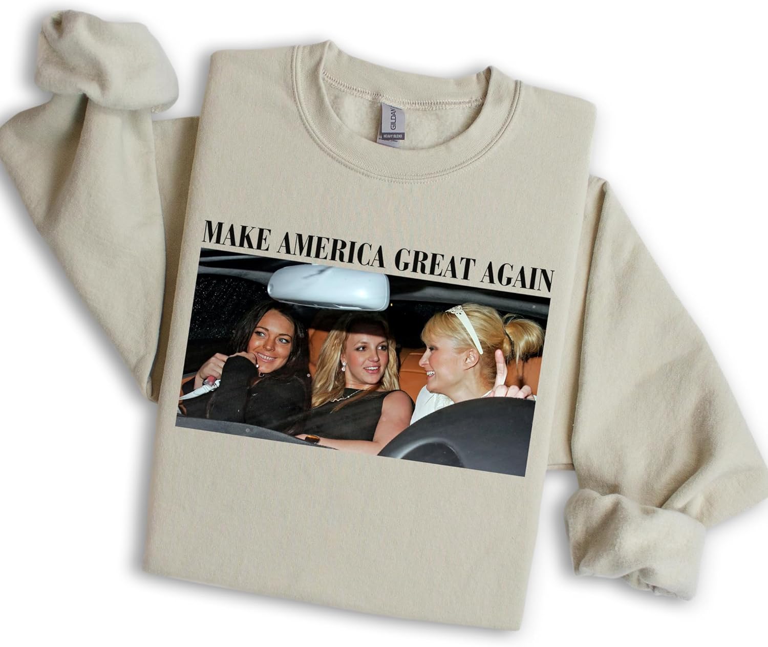 Women's Retro Classic Car Graphic Crewneck Sweater