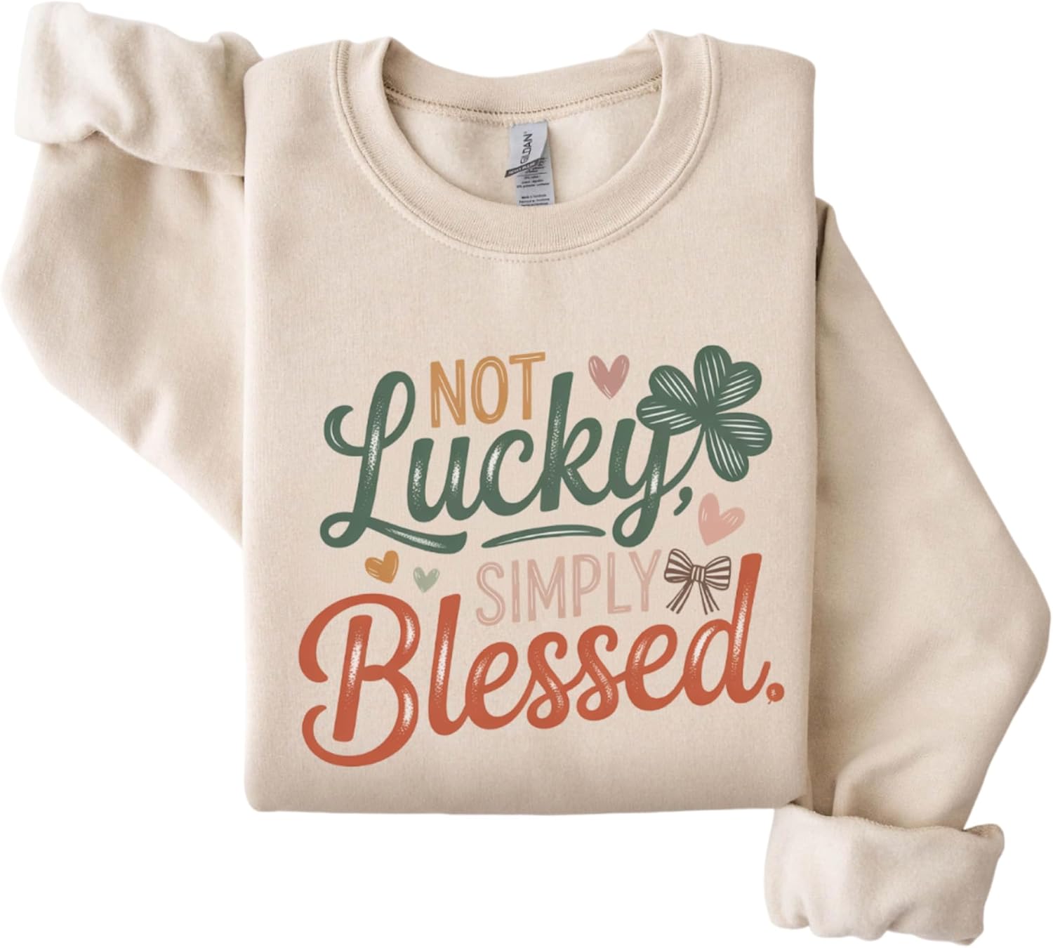 Women's Blessed Patrick's Day Festive Graphic Sweater