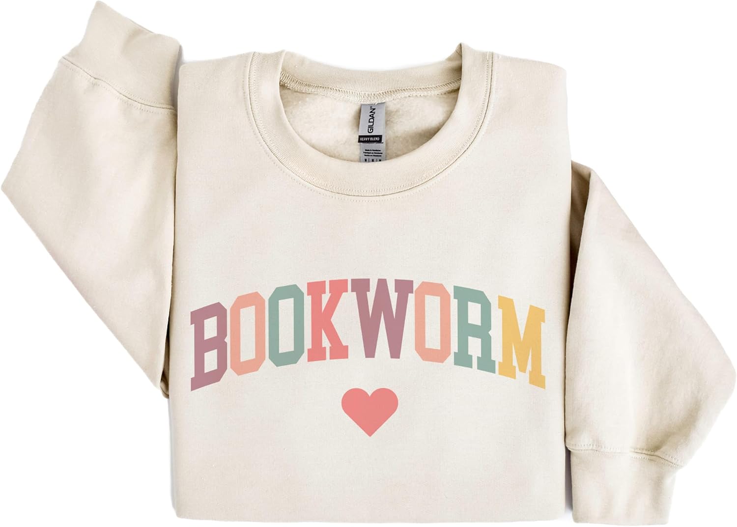 Women's Retro Bookworm Heart Book Lover Sweater