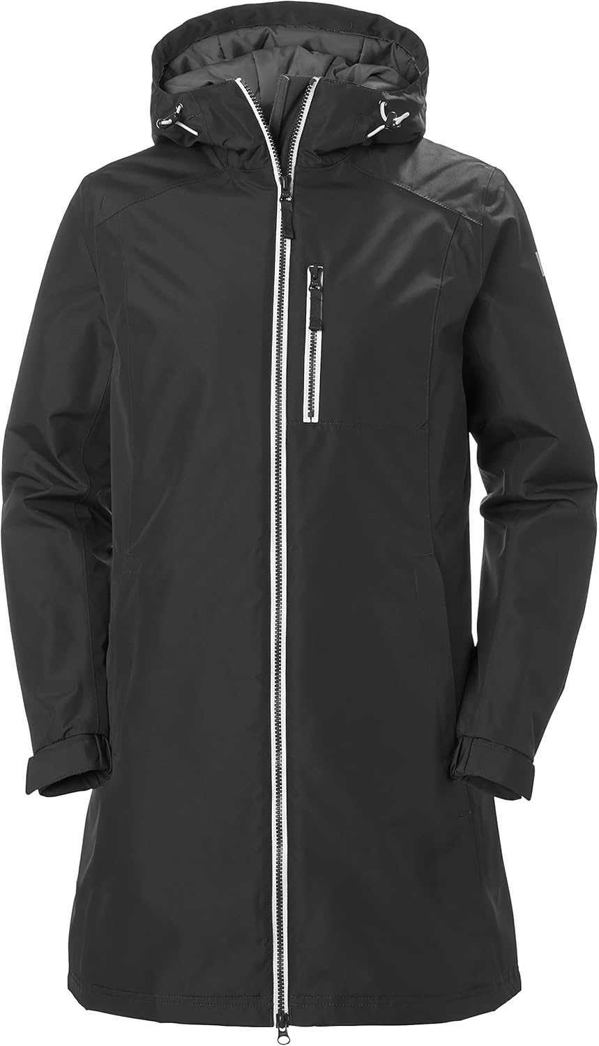 Women's Long Insulated Hooded Outdoor Raincoat Jacket