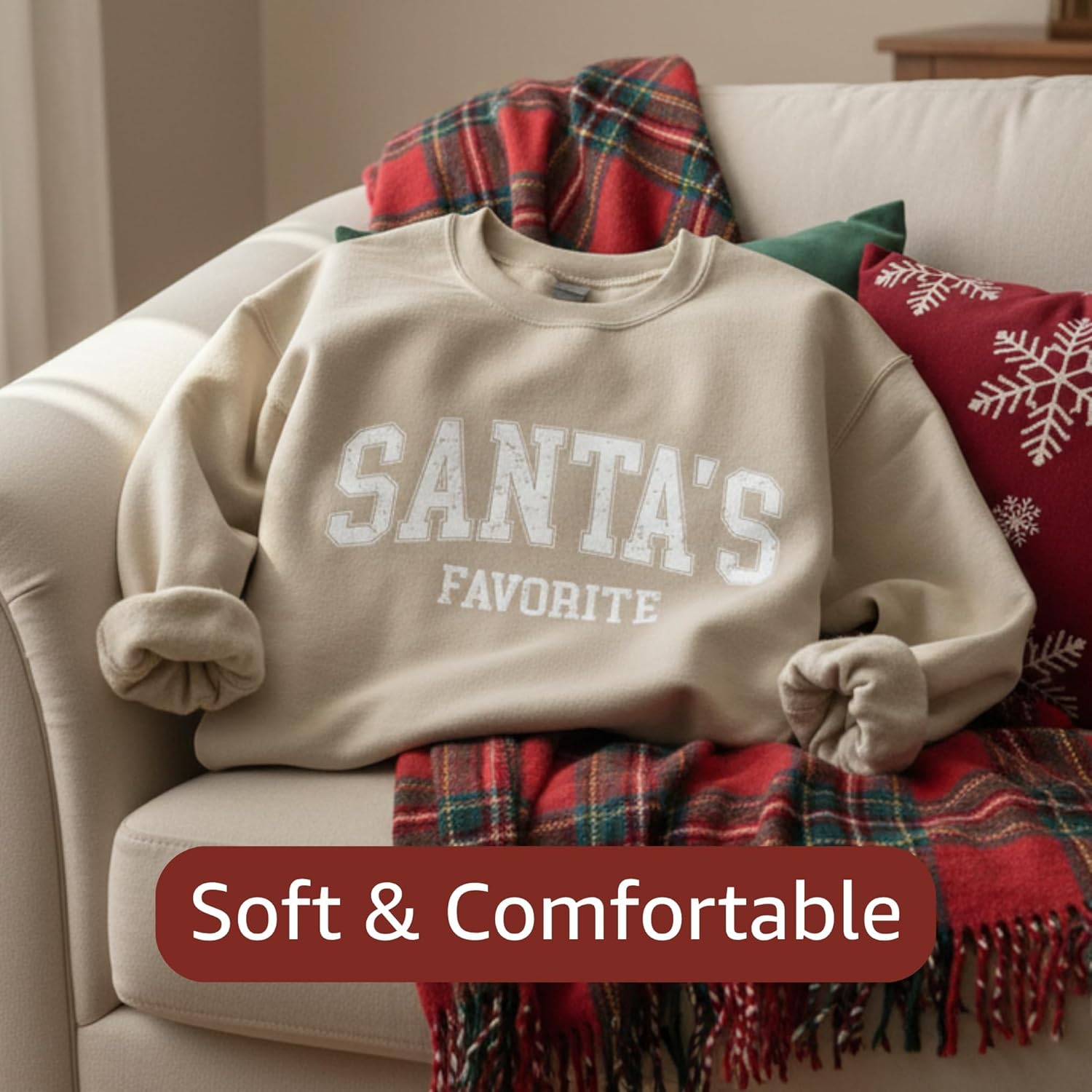 Women's Santa's Favorite Christmas Holiday Graphic Sweater - Image 4