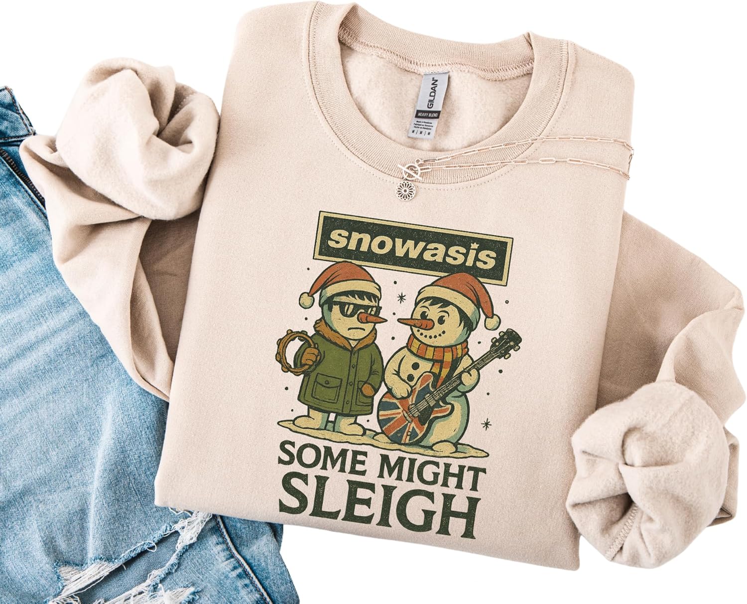 Women's Funny Christmas Snowman Band Parody Sweater - Image 6