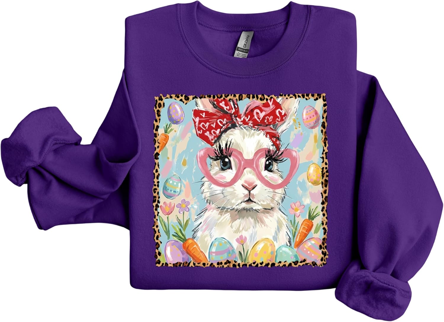 Women's Cool Easter Bunny Sunglasses Graphic Sweater