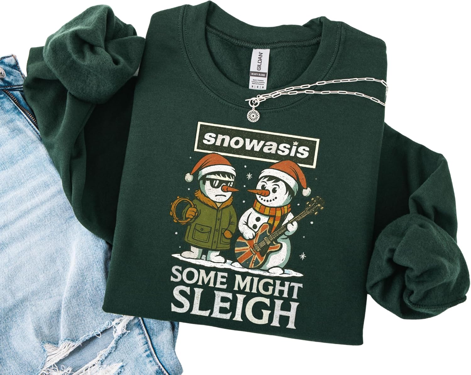 Women's Funny Christmas Snowman Band Parody Sweater - Image 8