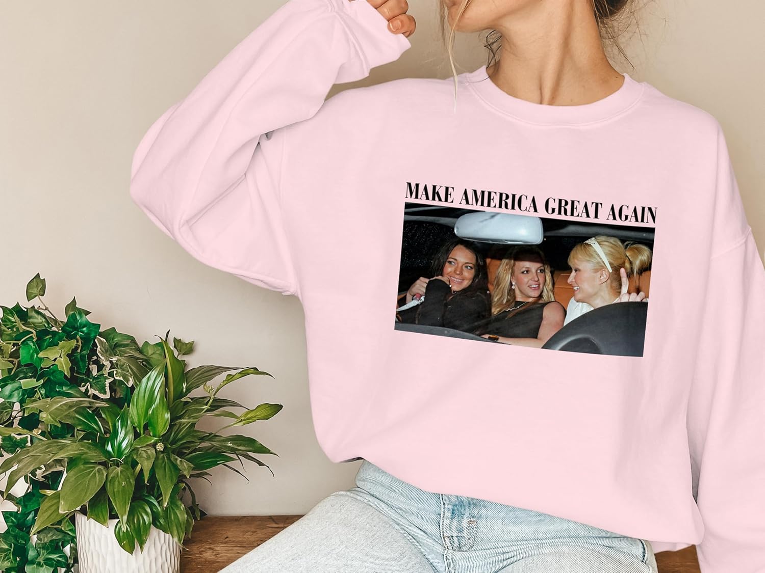 Women's Retro Classic Car Graphic Crewneck Sweater - Image 7