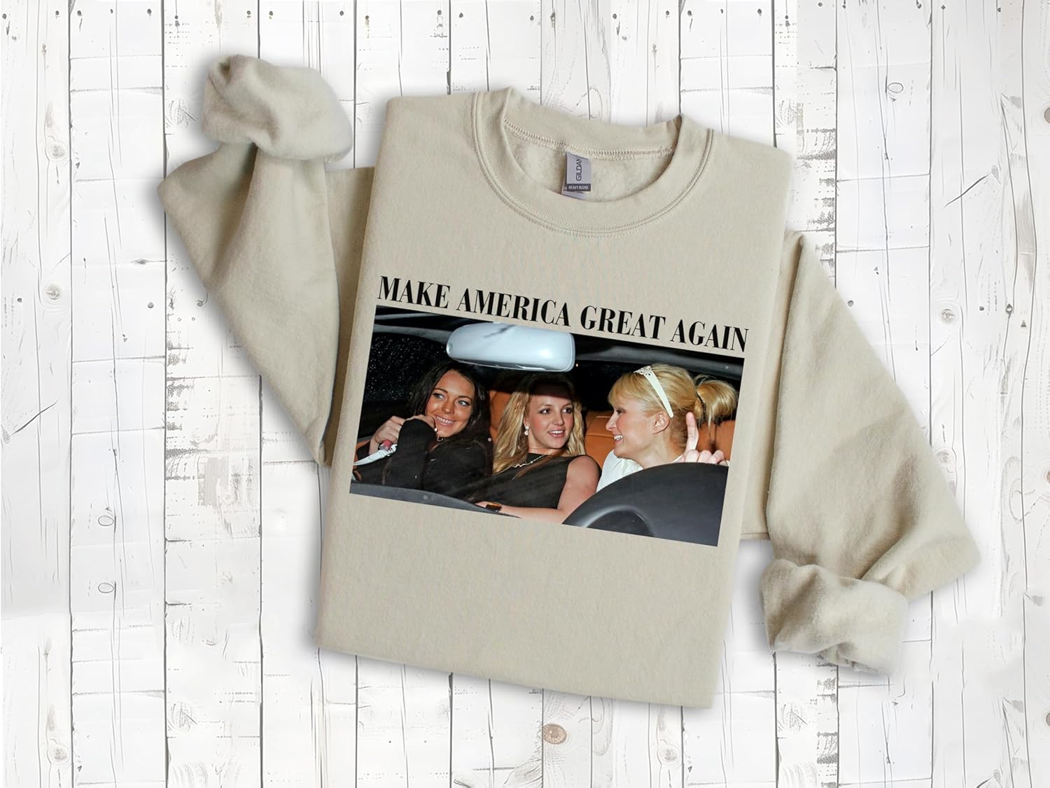 Women's Retro Classic Car Graphic Crewneck Sweater - Image 2