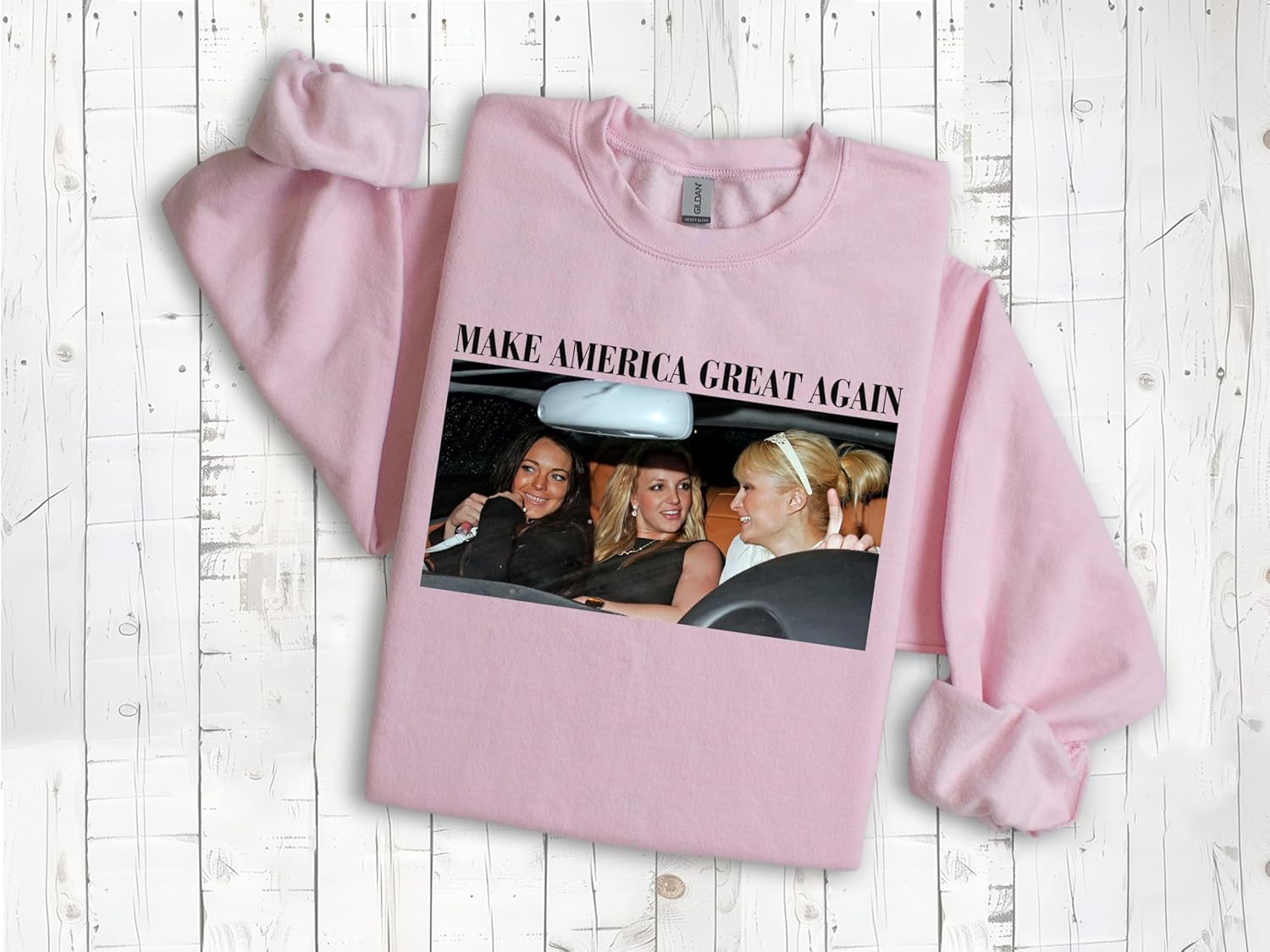 Women's Retro Classic Car Graphic Crewneck Sweater - Image 3