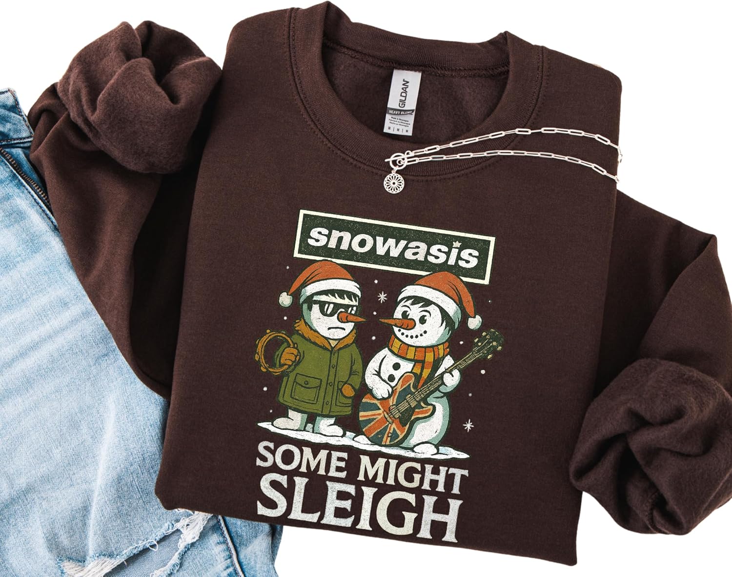 Women's Funny Christmas Snowman Band Parody Sweater