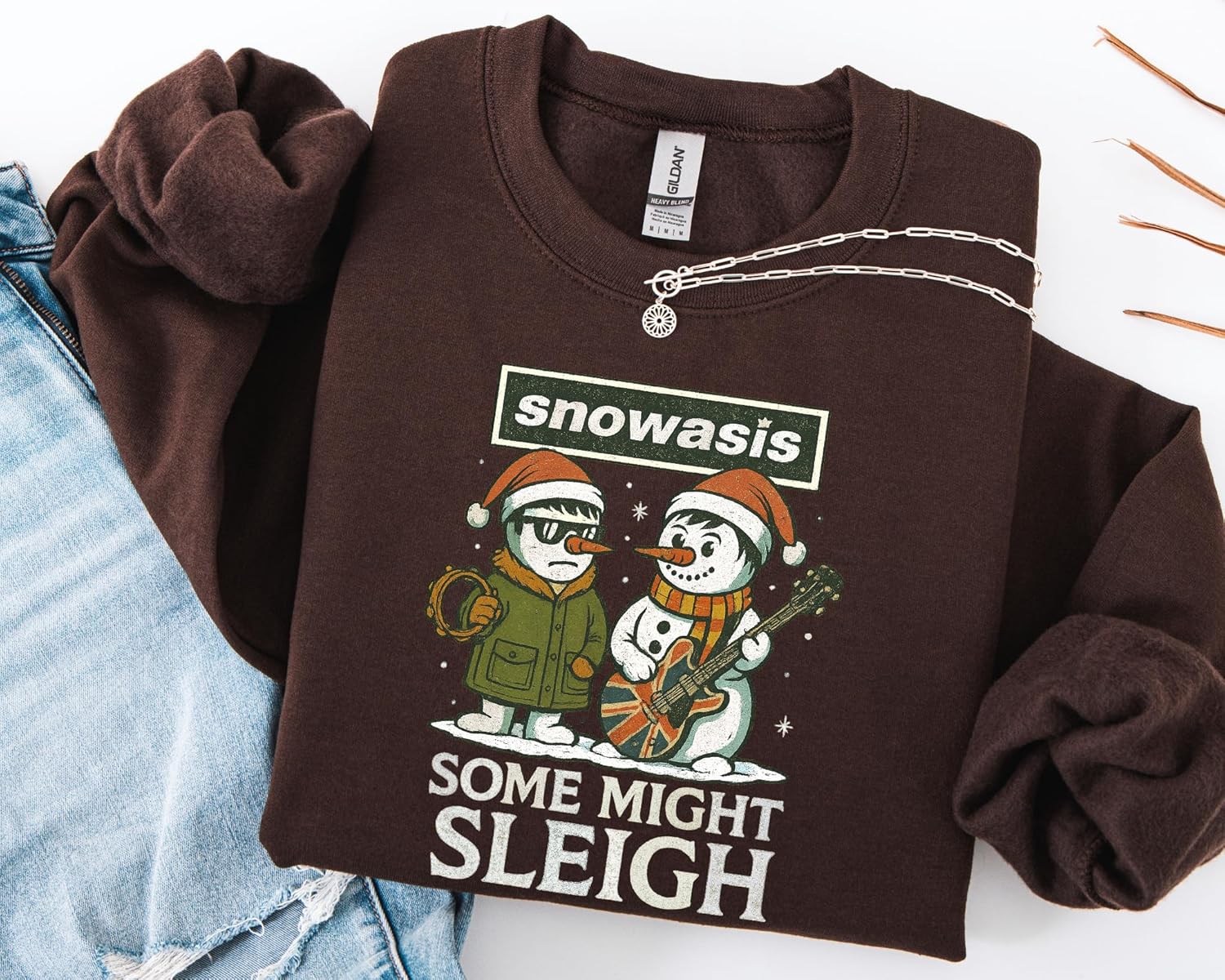 Women's Funny Christmas Snowman Band Parody Sweater - Image 3